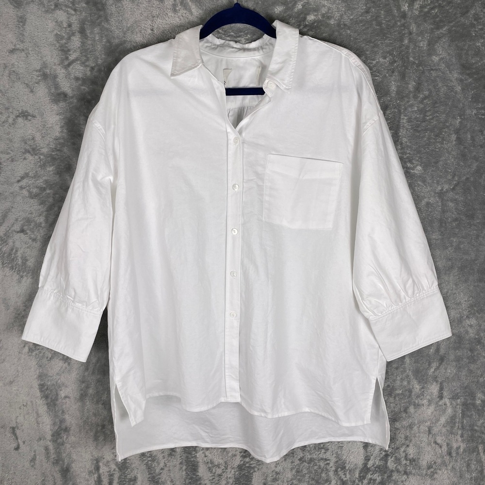 Tuckernuck Pomander Place Adair Boyfriend Shirt Womens Medium White Button Down